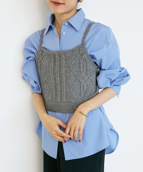 le.coeur blanc / ルクールブラン シャツ・ブラウス | ブラウス×ニットビスチェセット | 詳細29