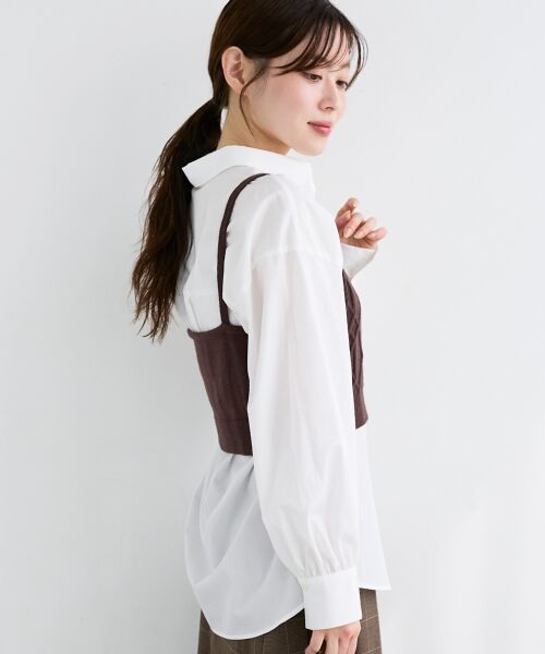 le.coeur blanc / ルクールブラン シャツ・ブラウス | ブラウス×ニットビスチェセット | 詳細4