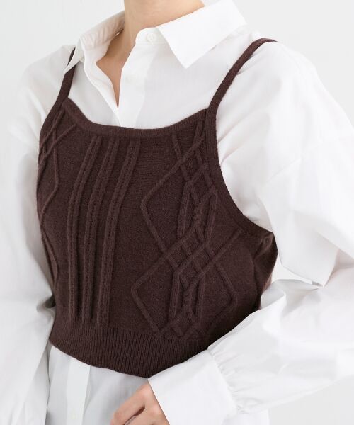 le.coeur blanc / ルクールブラン シャツ・ブラウス | ブラウス×ニットビスチェセット | 詳細7