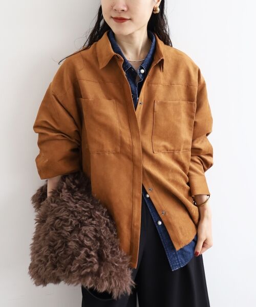 le.coeur blanc / ルクールブラン シャツ・ブラウス | 合皮ポケットオーバーシャツ | 詳細14