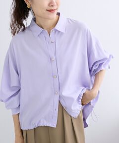 le.coeur blanc / ルクールブラン シャツ・ブラウス | 裾ドロストレギュラーカラーシャツ