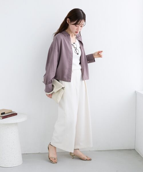 le.coeur blanc / ルクールブラン シャツ・ブラウス | 裾ドロストレギュラーカラーシャツ | 詳細10