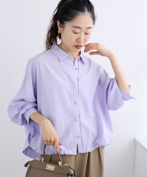 le.coeur blanc / ルクールブラン シャツ・ブラウス | 裾ドロストレギュラーカラーシャツ | 詳細14