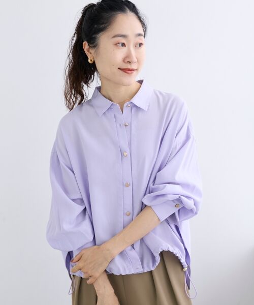 le.coeur blanc / ルクールブラン シャツ・ブラウス | 裾ドロストレギュラーカラーシャツ | 詳細15