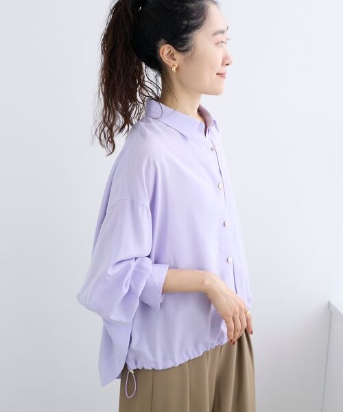 le.coeur blanc / ルクールブラン シャツ・ブラウス | 裾ドロストレギュラーカラーシャツ | 詳細18