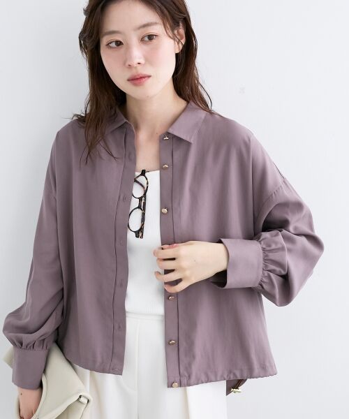 le.coeur blanc / ルクールブラン シャツ・ブラウス | 裾ドロストレギュラーカラーシャツ | 詳細2