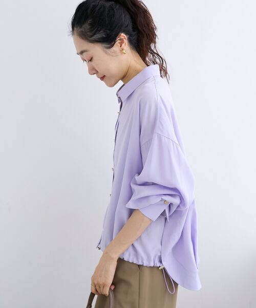 le.coeur blanc / ルクールブラン シャツ・ブラウス | 裾ドロストレギュラーカラーシャツ | 詳細20