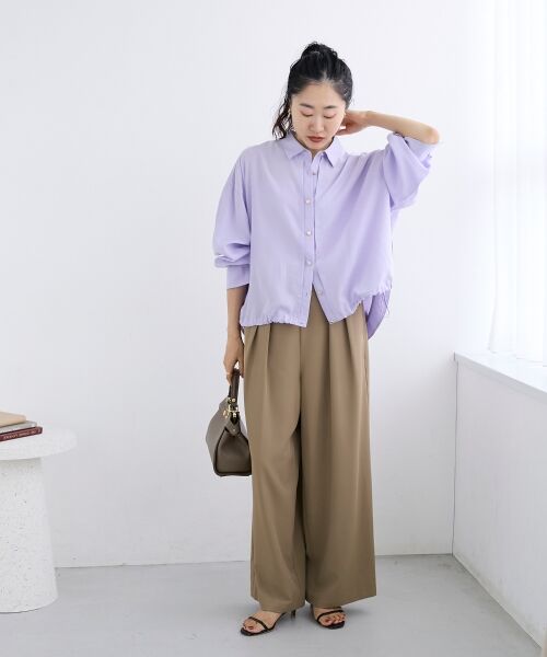 le.coeur blanc / ルクールブラン シャツ・ブラウス | 裾ドロストレギュラーカラーシャツ | 詳細24