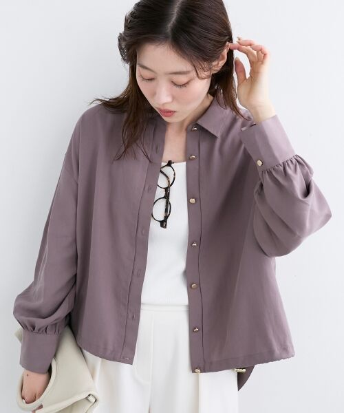 le.coeur blanc / ルクールブラン シャツ・ブラウス | 裾ドロストレギュラーカラーシャツ | 詳細3