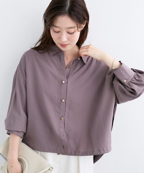 le.coeur blanc / ルクールブラン シャツ・ブラウス | 裾ドロストレギュラーカラーシャツ | 詳細4