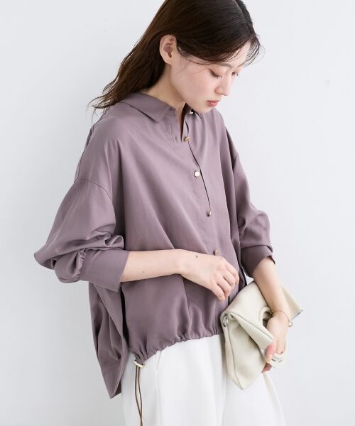 le.coeur blanc / ルクールブラン シャツ・ブラウス | 裾ドロストレギュラーカラーシャツ | 詳細5