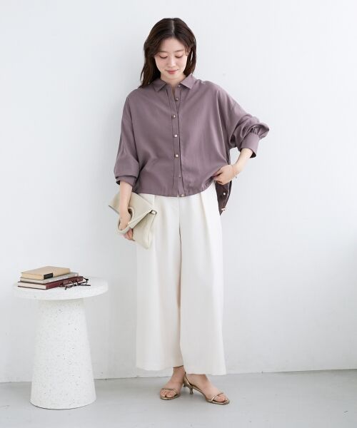 le.coeur blanc / ルクールブラン シャツ・ブラウス | 裾ドロストレギュラーカラーシャツ | 詳細7