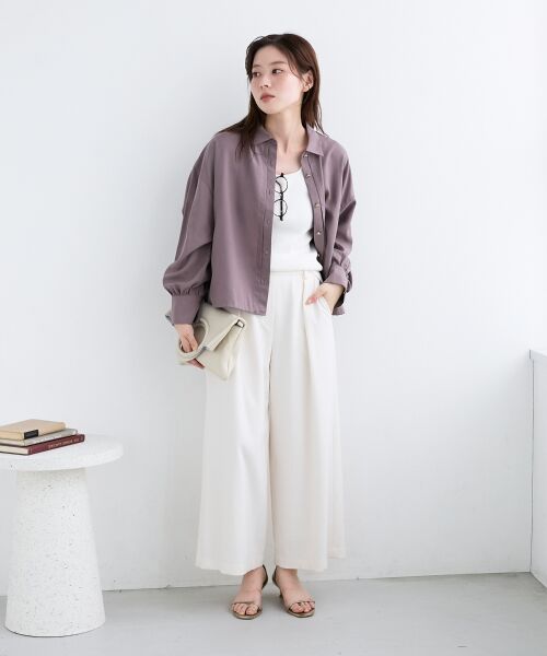 le.coeur blanc / ルクールブラン シャツ・ブラウス | 裾ドロストレギュラーカラーシャツ | 詳細8