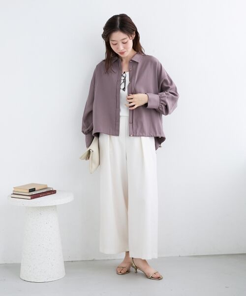 le.coeur blanc / ルクールブラン シャツ・ブラウス | 裾ドロストレギュラーカラーシャツ | 詳細9