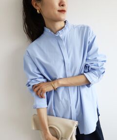 le.coeur blanc / ルクールブラン シャツ・ブラウス | プリーツカラーシャツ