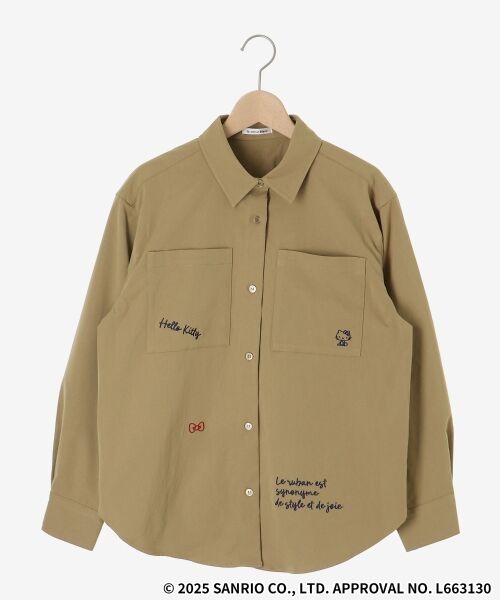 le.coeur blanc / ルクールブラン シャツ・ブラウス | 【HELLO KITTY】レタリング刺繍オーバーシャツ | 詳細1