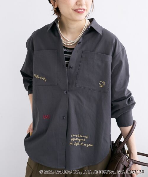 le.coeur blanc / ルクールブラン シャツ・ブラウス | 【HELLO KITTY】レタリング刺繍オーバーシャツ | 詳細15
