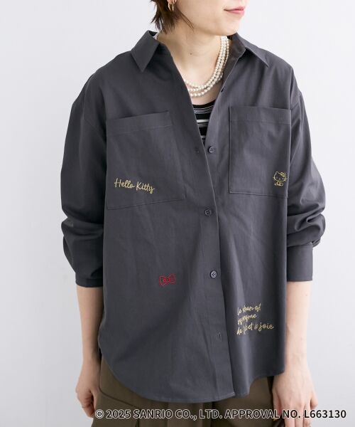 le.coeur blanc / ルクールブラン シャツ・ブラウス | 【HELLO KITTY】レタリング刺繍オーバーシャツ | 詳細16