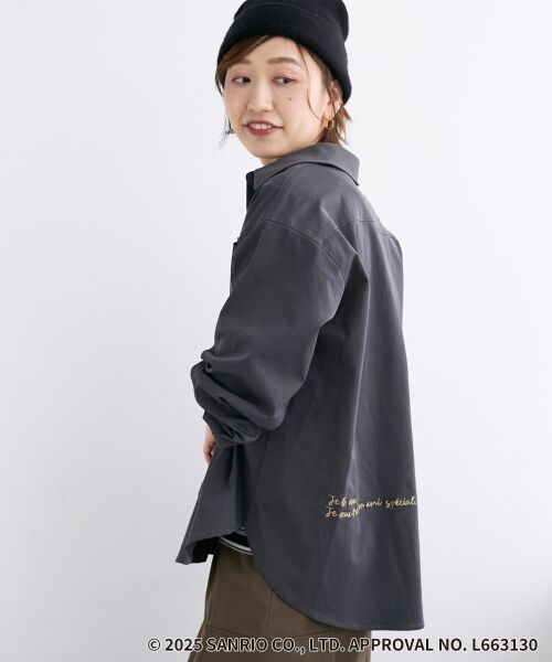 le.coeur blanc / ルクールブラン シャツ・ブラウス | 【HELLO KITTY】レタリング刺繍オーバーシャツ | 詳細18