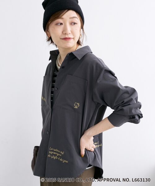 le.coeur blanc / ルクールブラン シャツ・ブラウス | 【HELLO KITTY】レタリング刺繍オーバーシャツ | 詳細19