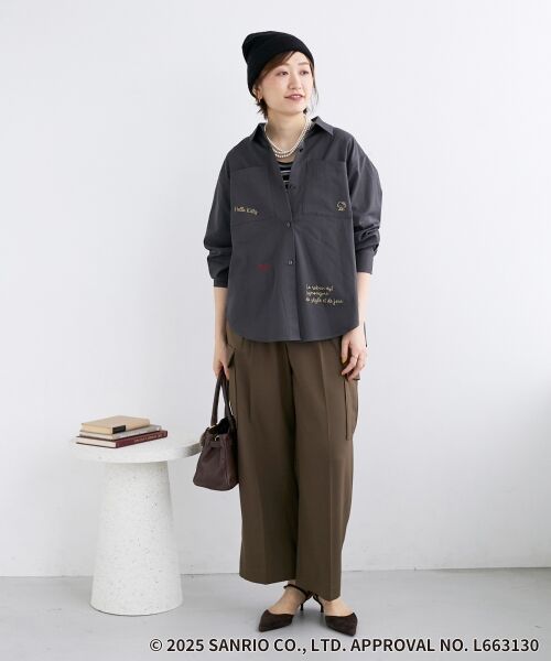 le.coeur blanc / ルクールブラン シャツ・ブラウス | 【HELLO KITTY】レタリング刺繍オーバーシャツ | 詳細20