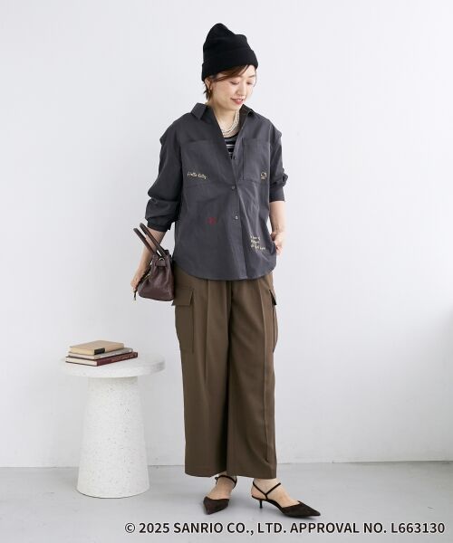 le.coeur blanc / ルクールブラン シャツ・ブラウス | 【HELLO KITTY】レタリング刺繍オーバーシャツ | 詳細21