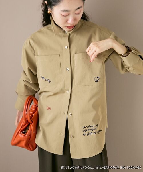 le.coeur blanc / ルクールブラン シャツ・ブラウス | 【HELLO KITTY】レタリング刺繍オーバーシャツ | 詳細3