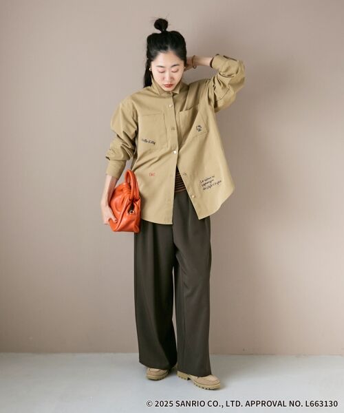 le.coeur blanc / ルクールブラン シャツ・ブラウス | 【HELLO KITTY】レタリング刺繍オーバーシャツ | 詳細7