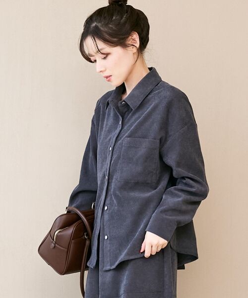 le.coeur blanc / ルクールブラン シャツ・ブラウス | コーデュロイタックシャツ | 詳細3