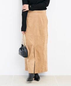 le.coeur blanc / ルクールブラン ロング・マキシ丈スカート | リバーフェイクスエードタイトスカート