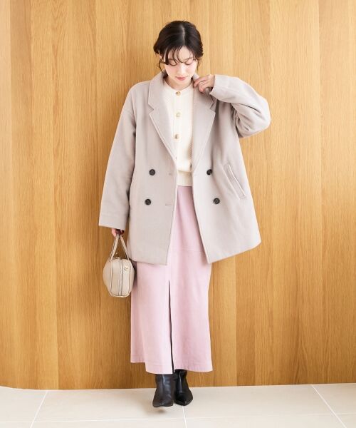 le.coeur blanc / ルクールブラン ロング・マキシ丈スカート | リバーフェイクスエードタイトスカート | 詳細22