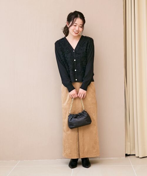 le.coeur blanc / ルクールブラン ロング・マキシ丈スカート | リバーフェイクスエードタイトスカート | 詳細26