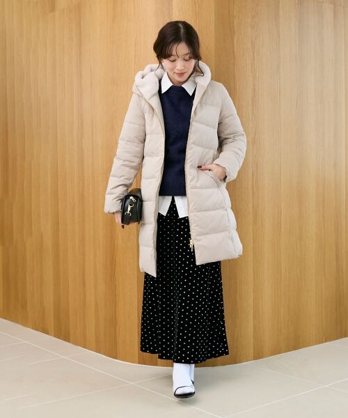 le.coeur blanc / ルクールブラン ロング・マキシ丈スカート | グリッタードットベロアナロースカート | 詳細13