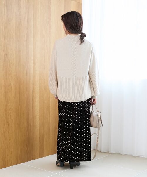 le.coeur blanc / ルクールブラン ロング・マキシ丈スカート | グリッタードットベロアナロースカート | 詳細25
