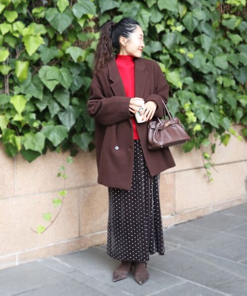 le.coeur blanc / ルクールブラン ロング・マキシ丈スカート | グリッタードットベロアナロースカート | 詳細26