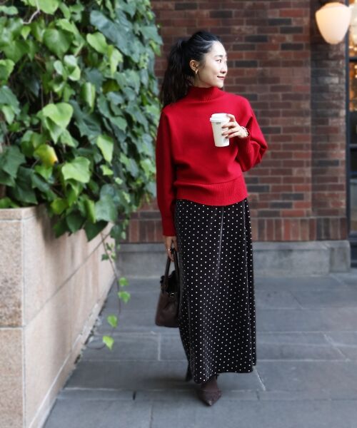 le.coeur blanc / ルクールブラン ロング・マキシ丈スカート | グリッタードットベロアナロースカート | 詳細27