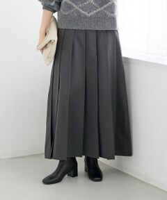 le.coeur blanc / ルクールブラン ロング・マキシ丈スカート | グレンチェックフロントプリーツスカート