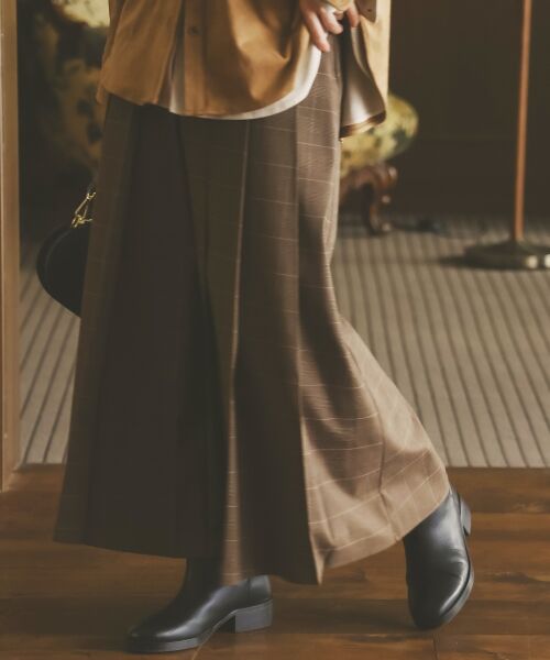 le.coeur blanc / ルクールブラン ロング・マキシ丈スカート | グレンチェックフロントプリーツスカート | 詳細20