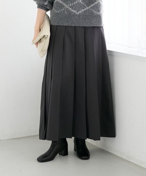 le.coeur blanc / ルクールブラン ロング・マキシ丈スカート | グレンチェックフロントプリーツスカート | 詳細23