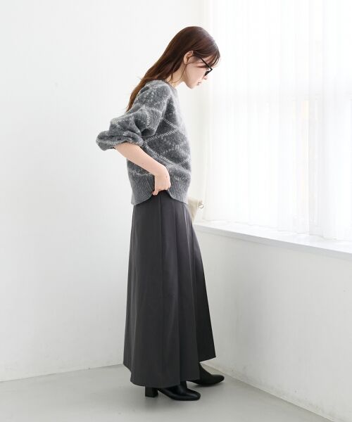 le.coeur blanc / ルクールブラン ロング・マキシ丈スカート | グレンチェックフロントプリーツスカート | 詳細25