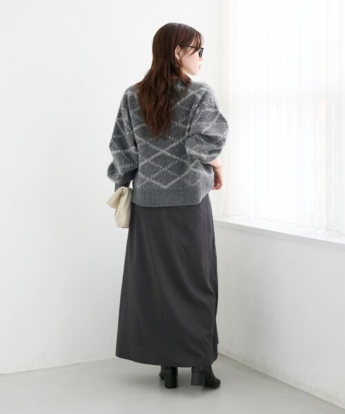 le.coeur blanc / ルクールブラン ロング・マキシ丈スカート | グレンチェックフロントプリーツスカート | 詳細26