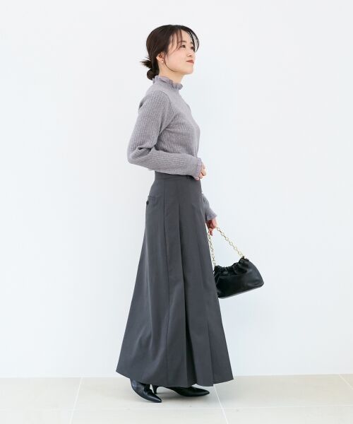 le.coeur blanc / ルクールブラン ロング・マキシ丈スカート | グレンチェックフロントプリーツスカート | 詳細30