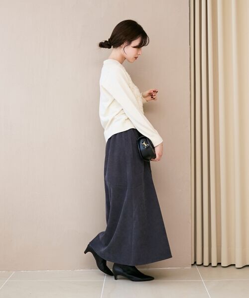 le.coeur blanc / ルクールブラン ロング・マキシ丈スカート | コーデュロイフレアスカート | 詳細18