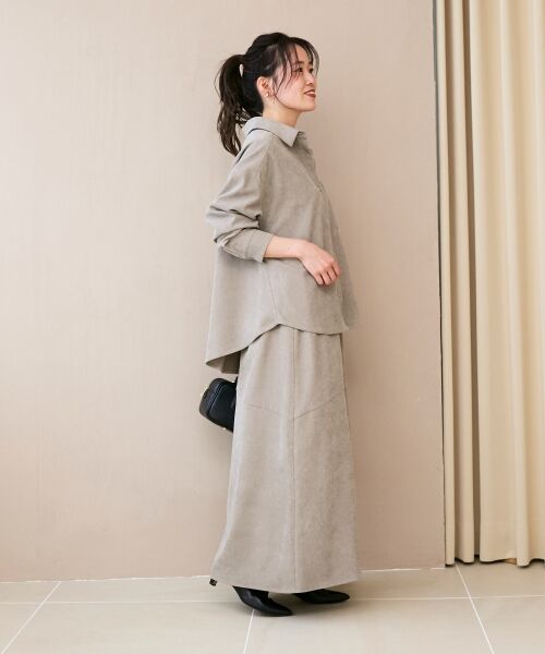 le.coeur blanc / ルクールブラン ロング・マキシ丈スカート | コーデュロイフレアスカート | 詳細28