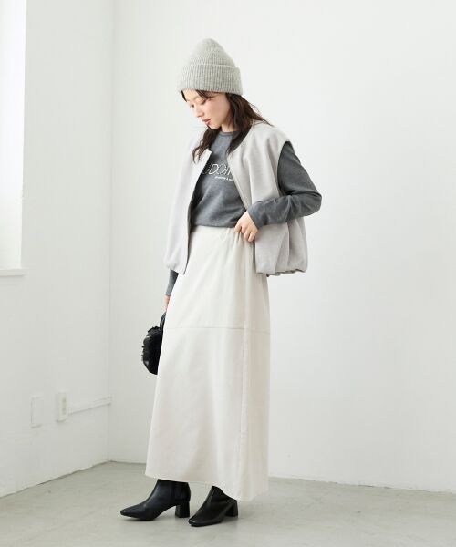 le.coeur blanc / ルクールブラン ロング・マキシ丈スカート | コーデュロイフレアスカート | 詳細3
