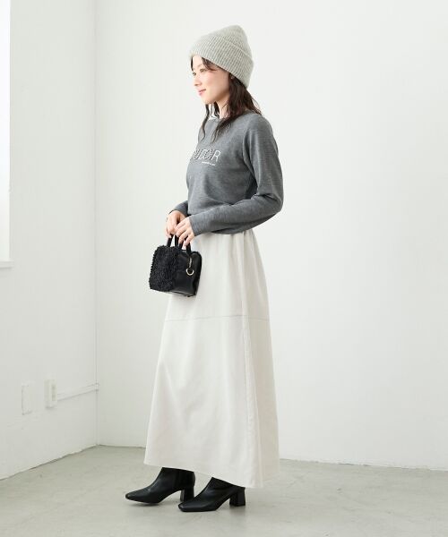 le.coeur blanc / ルクールブラン ロング・マキシ丈スカート | コーデュロイフレアスカート | 詳細5
