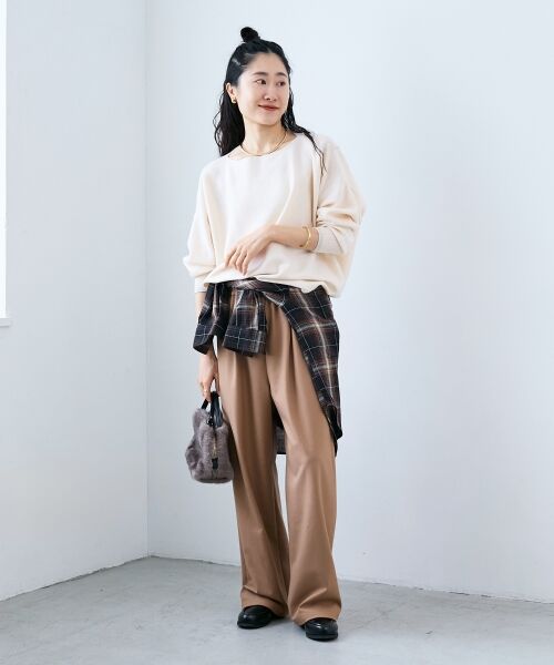 le.coeur blanc / ルクールブラン その他パンツ | ストレッチ裏起毛イージーパンツ | 詳細10