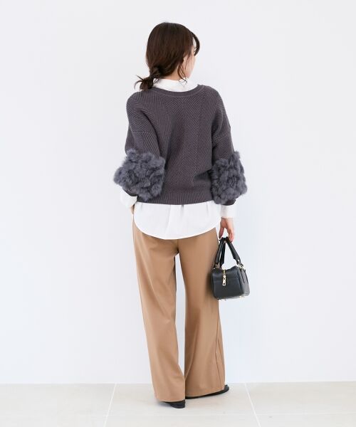 le.coeur blanc / ルクールブラン その他パンツ | ストレッチ裏起毛イージーパンツ | 詳細8