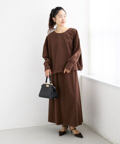 le.coeur blanc / ルクールブラン ロング・マキシ丈ワンピース | 《手洗い可能》カットコーデュロイ2WAYプル×スカートセット