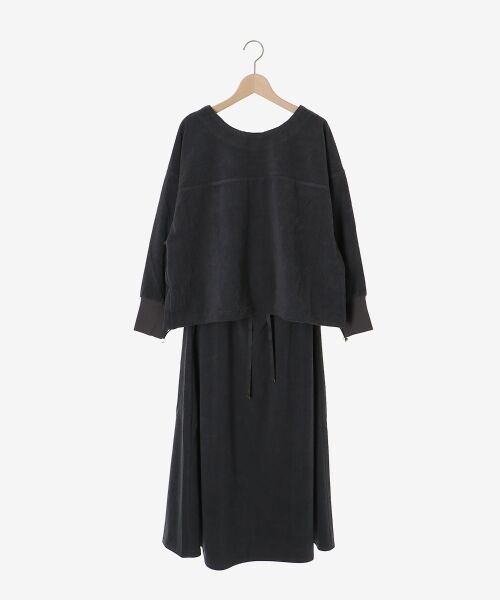 le.coeur blanc / ルクールブラン ロング・マキシ丈ワンピース | 《手洗い可能》カットコーデュロイ2WAYプル×スカートセット | 詳細1